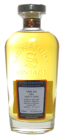 Signatory Vintage Cask Strength Collection Caol Ila 31 Year Old Single Malt Scotch