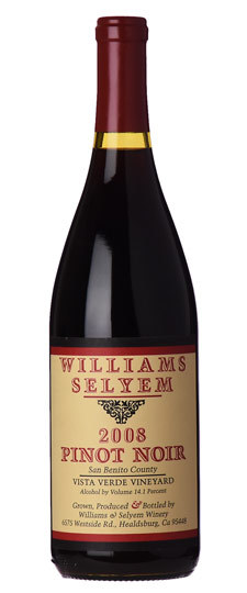 Williams Selyem Vista Verde Vineyard Pinot Noir